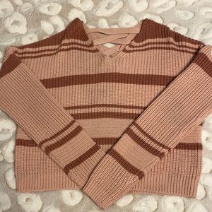 Pink Striped Sweater